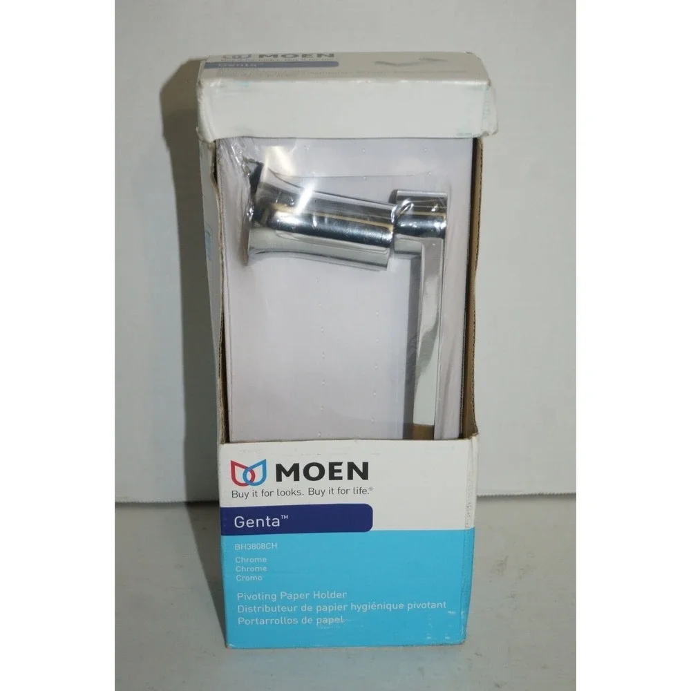NEW Moen Genta Pivoting Toilet Paper Holder BH3808CH Chrome
